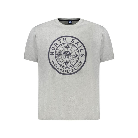 North Sails Brown Cotton Men T-Shirt NO-34355-M