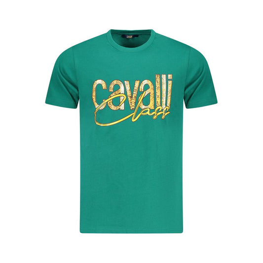 Cavalli Class Verde Cotton Men T-Shirt