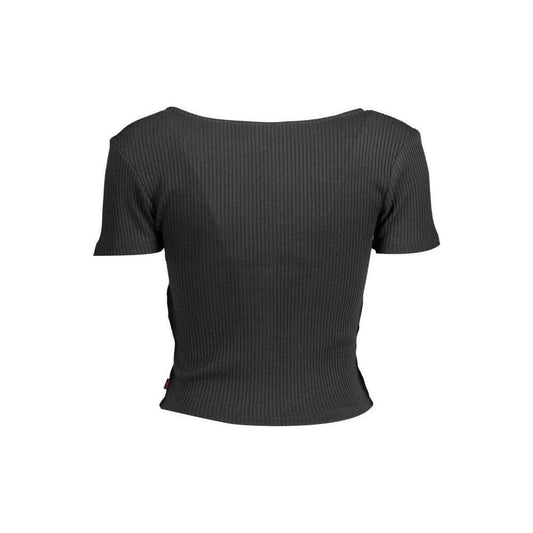 Levi's Black Cotton Women T-Shirt LE-37361-L