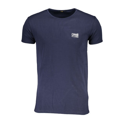 Cavalli Class Blu Cotton Mens T-Shirt
