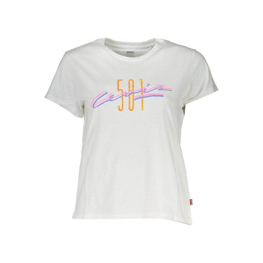 Levi's White Cotton Women T-Shirt LE-37394-XS