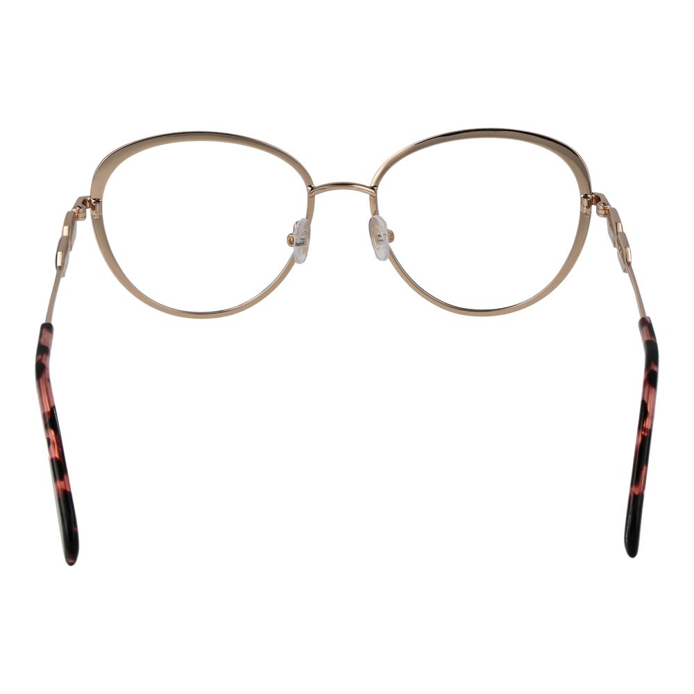 Emilio Pucci Black Women Glasses Frame, round shape, metal full-rim, black color, plastic demo lenses, size 54-17-140.
