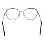 Emilio Pucci Black Women Glasses Frame, round shape, metal full-rim, black color, plastic demo lenses, size 54-17-140.