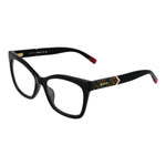 Missoni Black Women Glasses Frame, cat eye style, black acetate full-rim, lens size 55-16-145, with branded case.