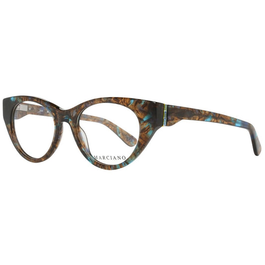 Marciano by Guess Brown Women Glasses Frame, cat eye style, plastic full-rim with branded case, size 49-18-140, brown color.