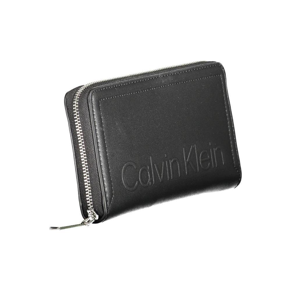Calvin Klein Black Polyurethane Women Wallet