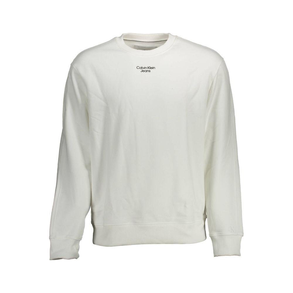 Calvin Klein White Cotton Men Sweatshirt