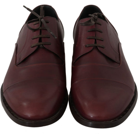 Dolce & Gabbana Elegant Bordeaux Leather Dress Shoes Dolce & Gabbana Dark Slate Gray