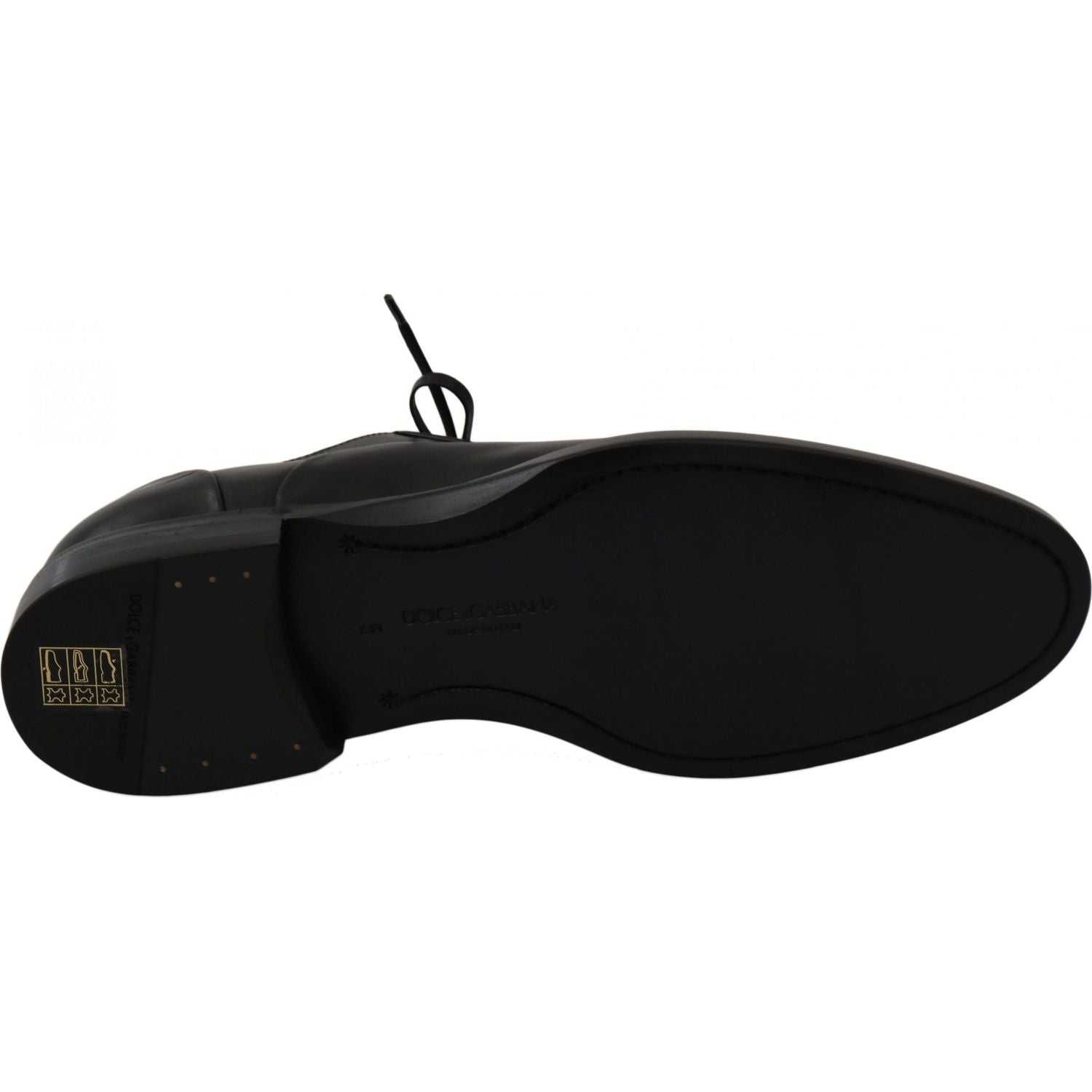 Dolce & Gabbana Black Leather Derby Formal Shoes