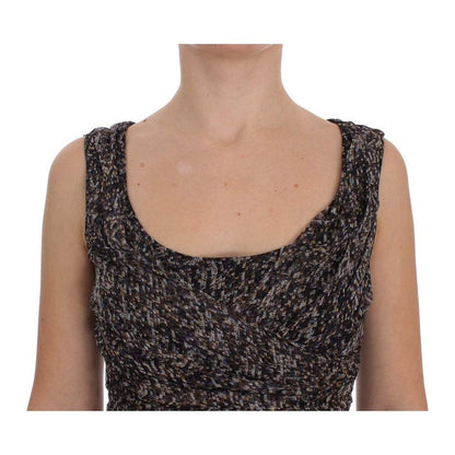 Dolce & Gabbana Dark Silk Shift Gown Full Length Dress