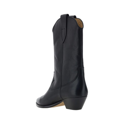 Isabel Marant Black Calf Leather Bos Taurus Ankle Boots