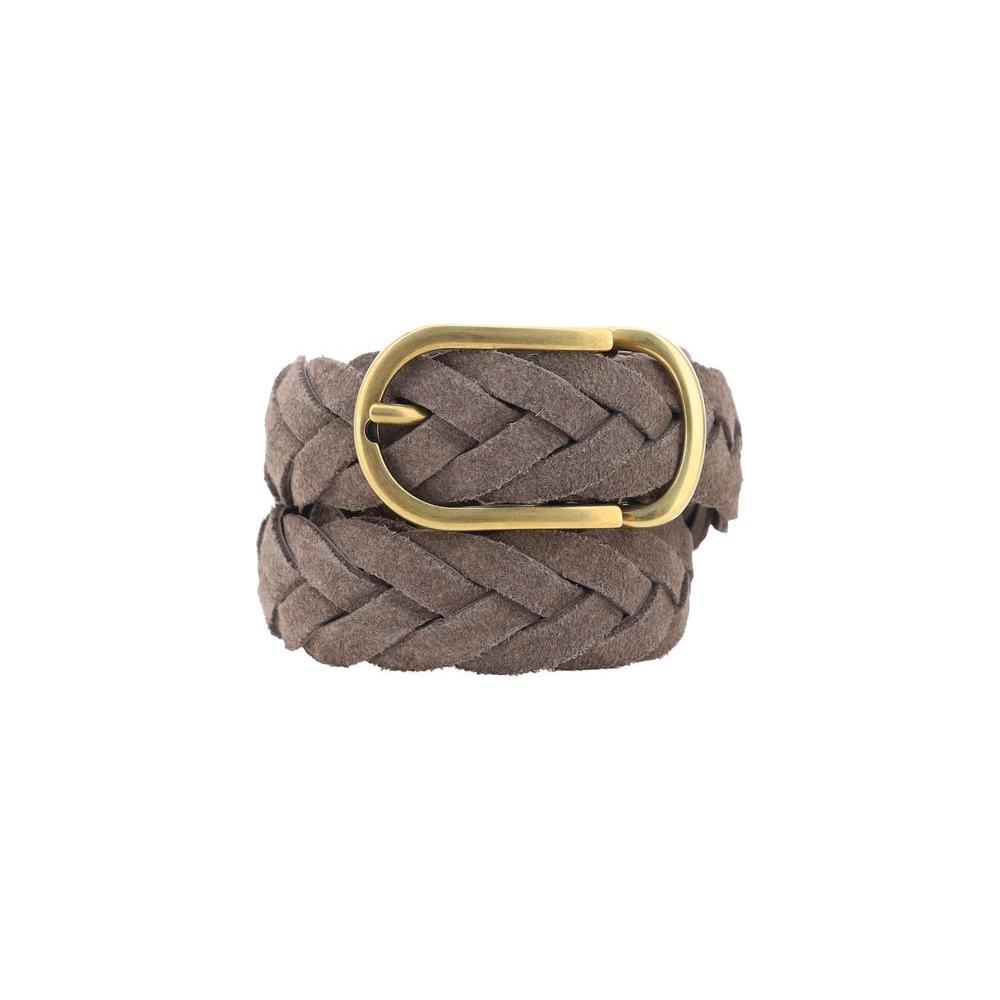 Brunello Cucinelli Leather belt braided design BR-MAURP333C2637-100 CM / 40 INCHES