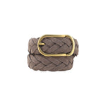 Brunello Cucinelli Leather belt braided design BR-MAURP333C2637-100 CM / 40 INCHES