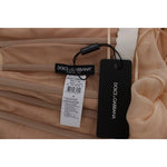 Dolce & Gabbana Beige Silk Ball Gown Full Length Dress Dresses
