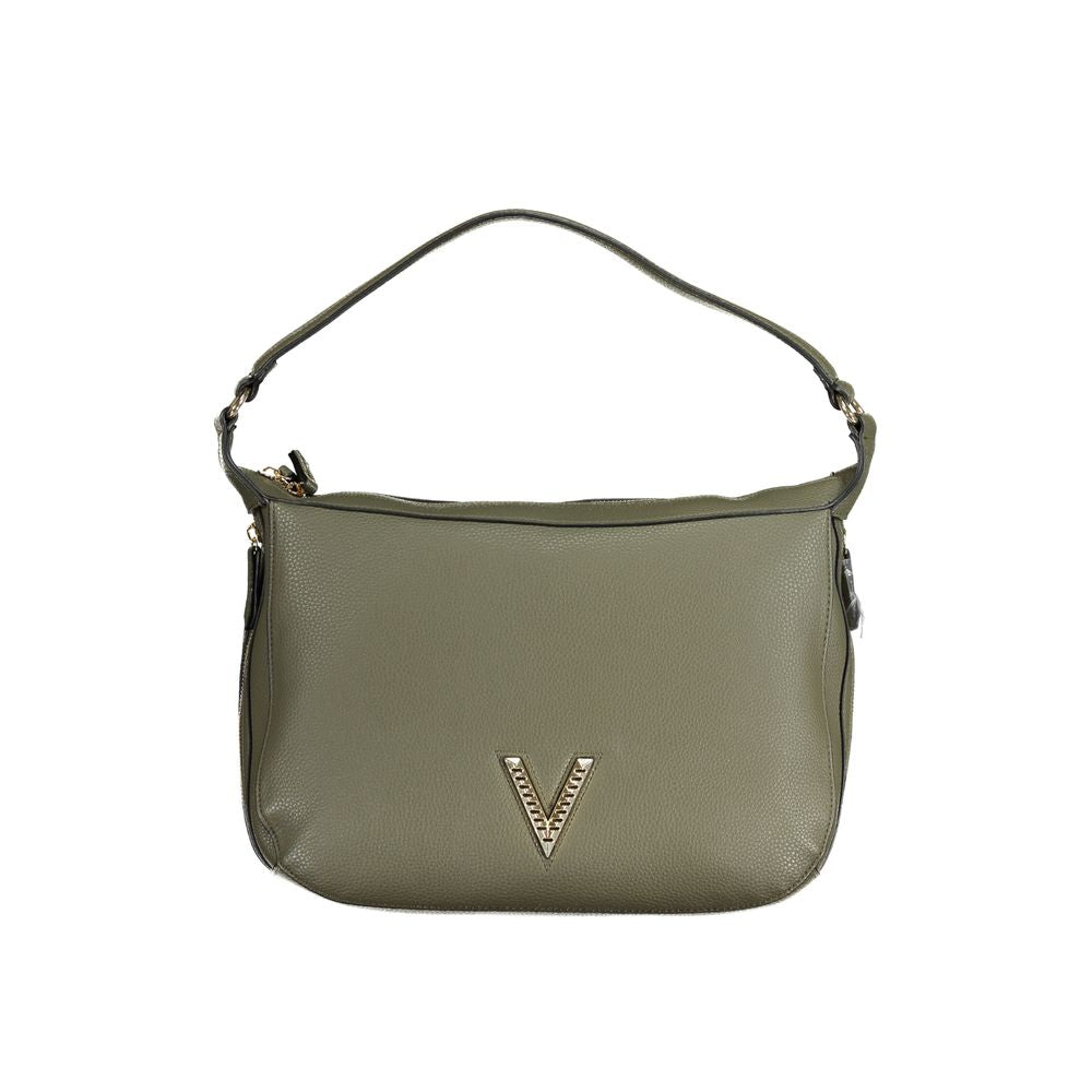 Front view with bag zipped and handles upright.