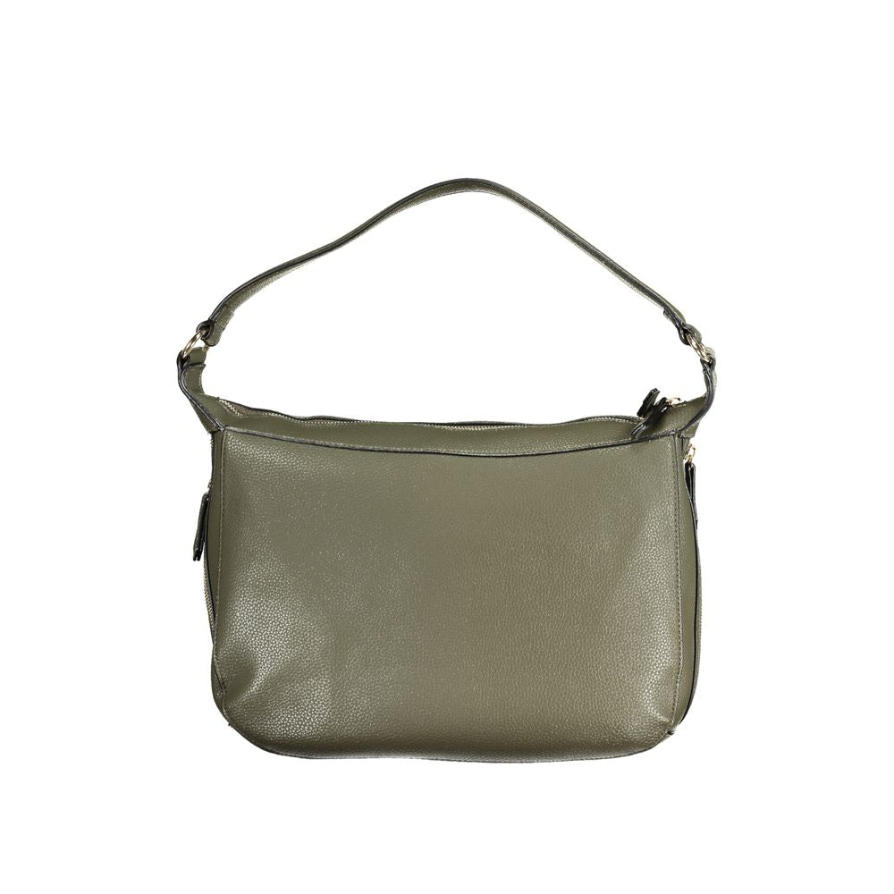 Front view with bag zipped and handles upright.