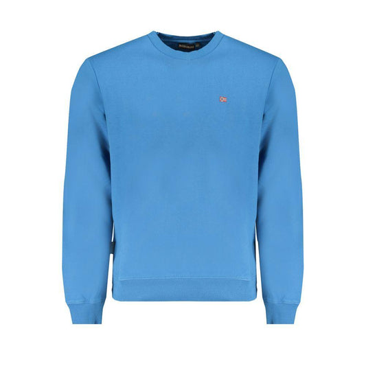 Napapijri Blue Cotton Sweater NA-31582-XL