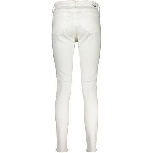 Calvin Klein White Cotton Jeans & Pant CA-21374-W25