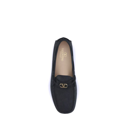 Valentino Garavani Black Rubber Slip-On Loafers