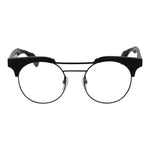 Yohji Yamamoto Black Women Glasses Frame, round style, plastic material, full-rim, black color, size 49-19-148. Comes with branded soft case.