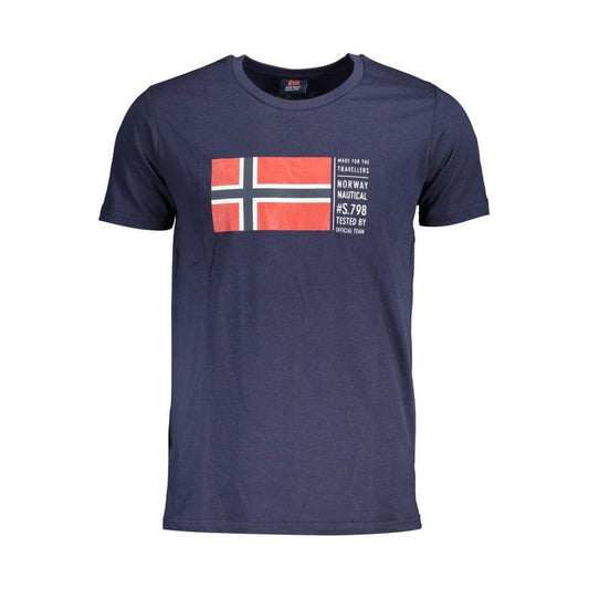 Norway 1963 Blue Cotton T-Shirt NO-20819-L