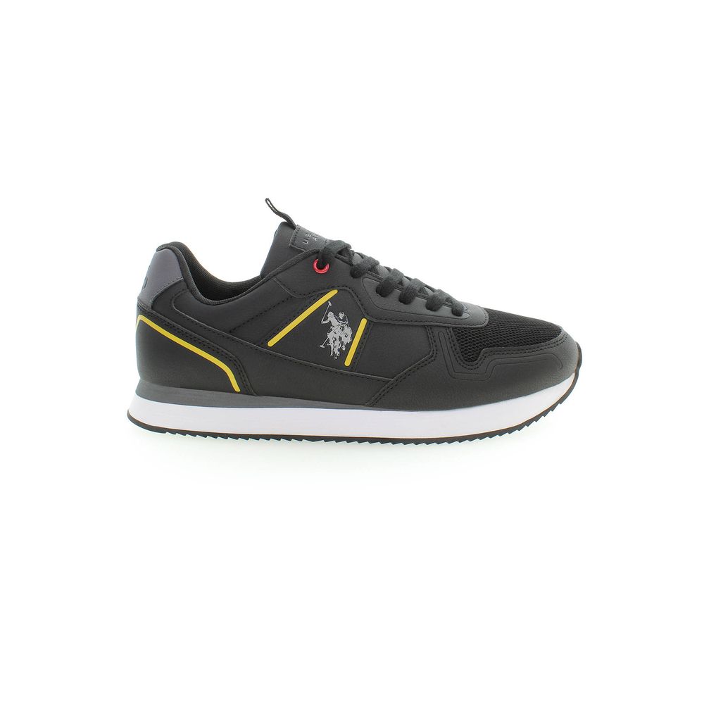 U.S. POLO ASSN. Black Polyurethane Men Sneaker