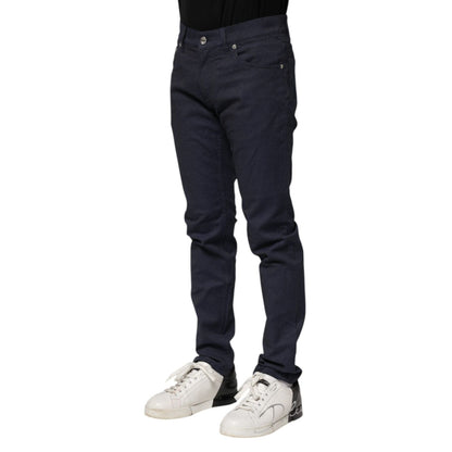 Dolce & Gabbana Dark Blue Cotton Skinny Denim Jeans