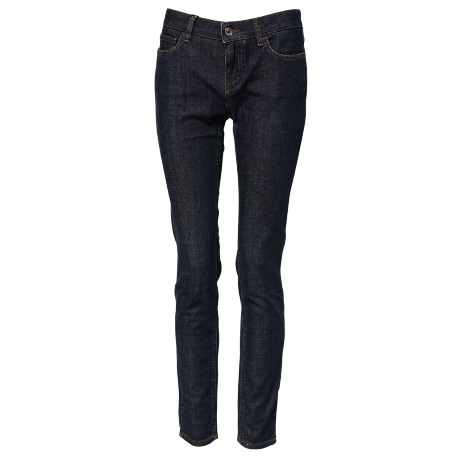 Dolce & Gabbana Blue Skinny Cotton Mid Waisted Denim Jeans