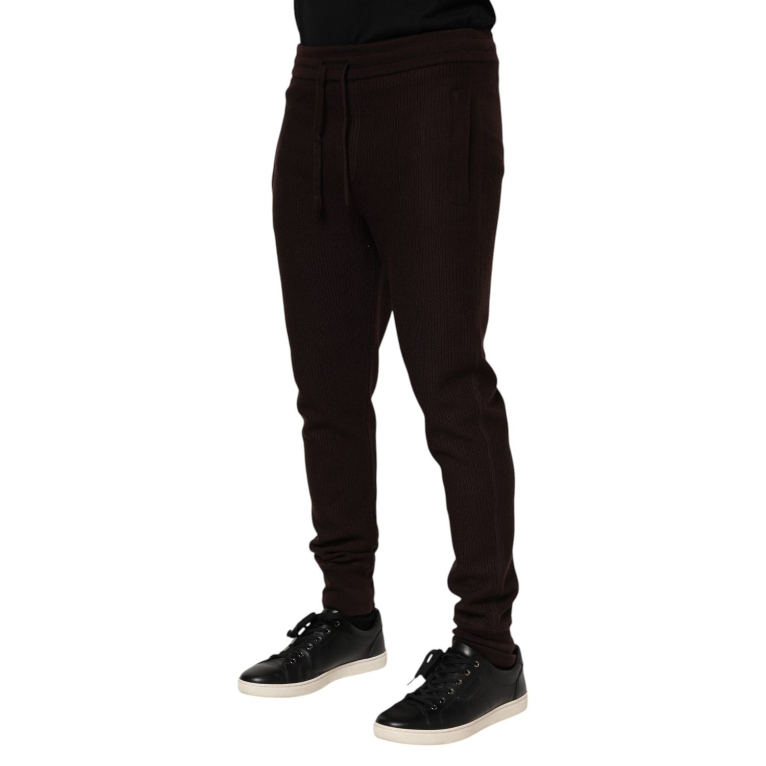 Dolce & Gabbana Brown Cashmere Men Jogger Sweatpants Pants