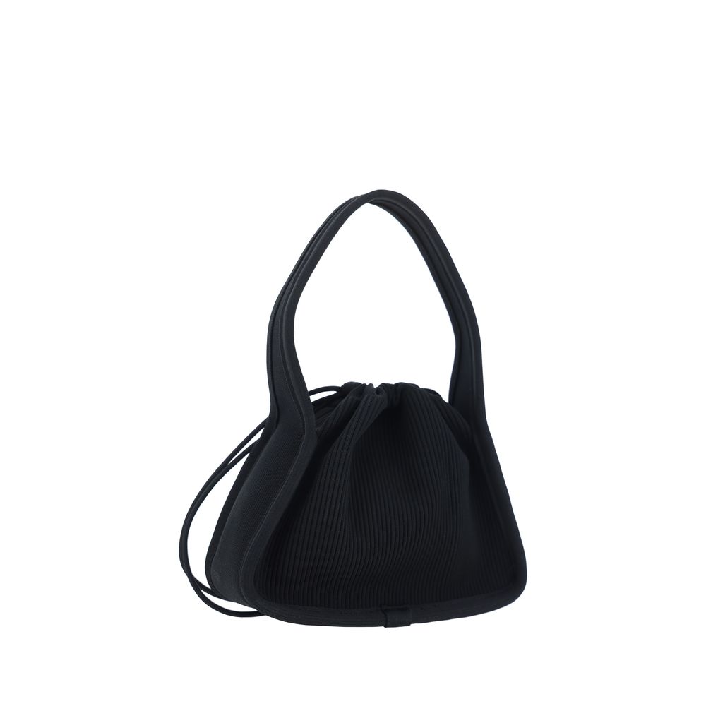 Front view with bag zipped and handles upright.
