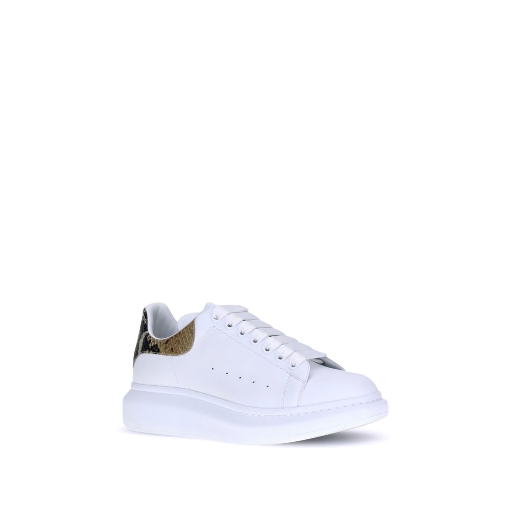 Alexander McQueen White Calf Leather Bos Taurus Platform Sneakers