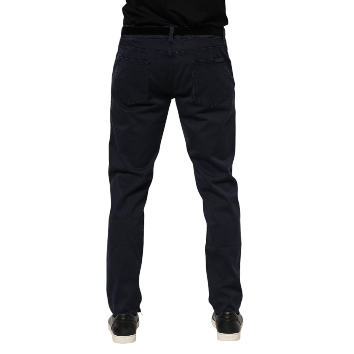 Dolce & Gabbana Blue Cotton Tapered Denim Jeans