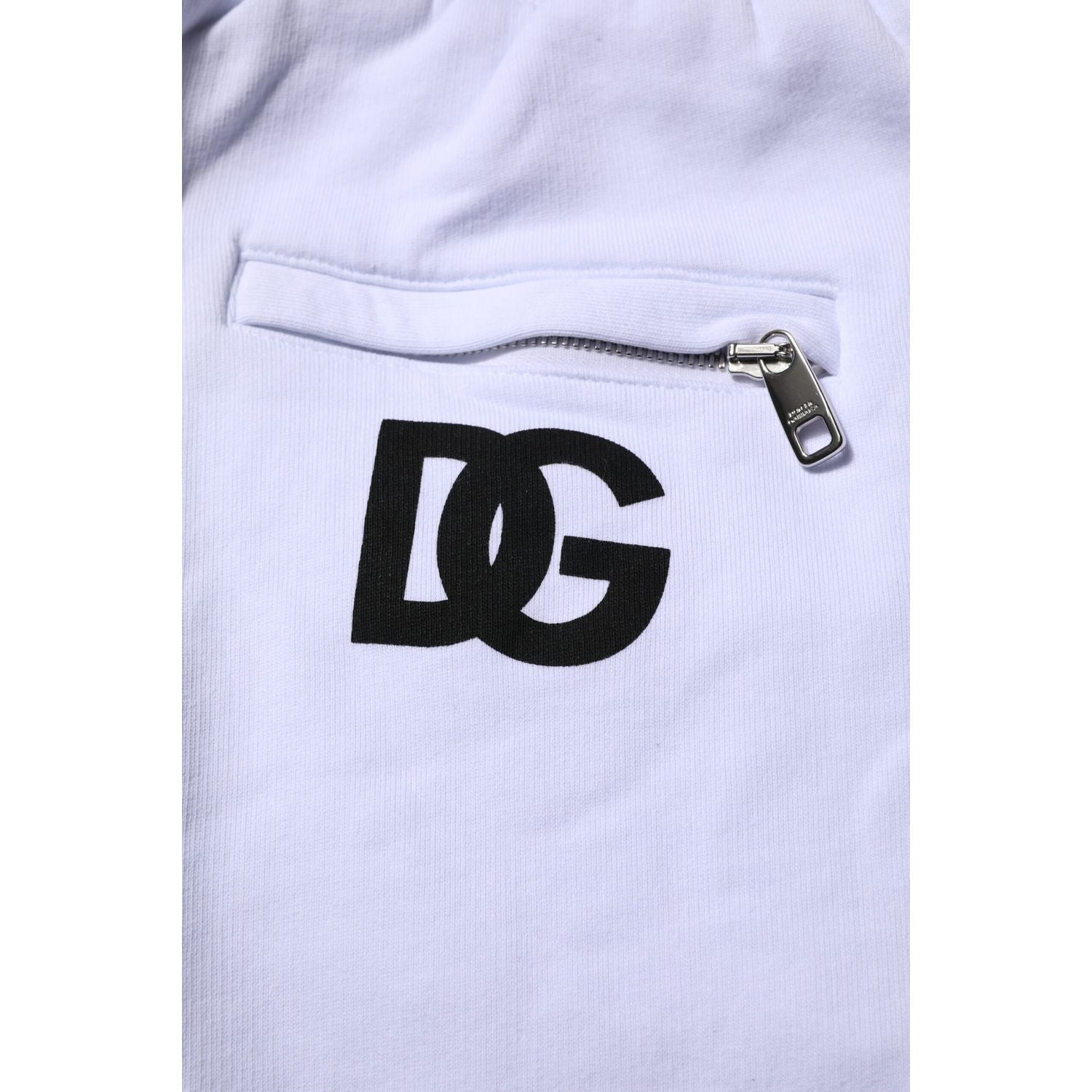 Dolce & Gabbana White Cotton Drawstring Jogger Pants