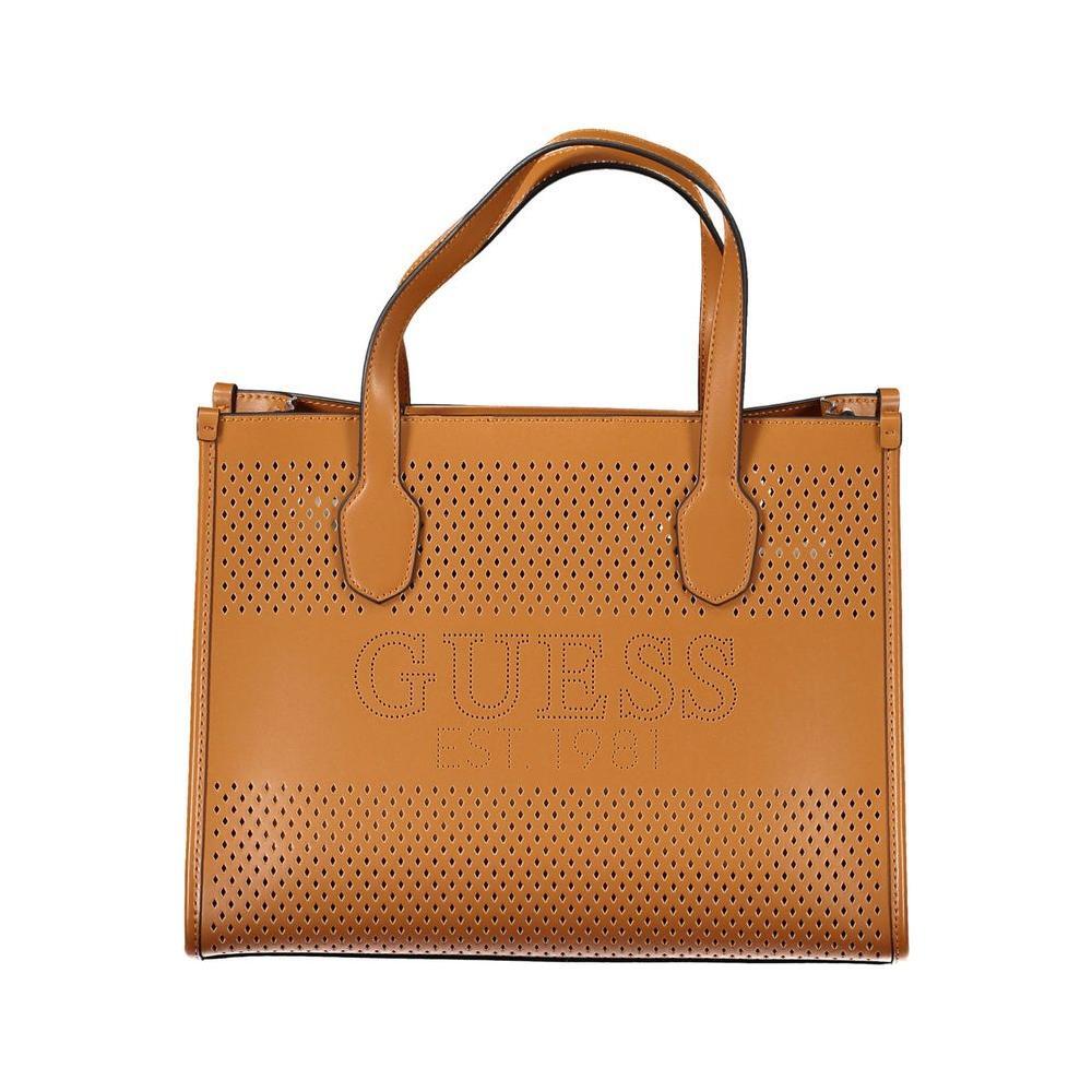 Guess Jeans Brown Polyethylene Handbag