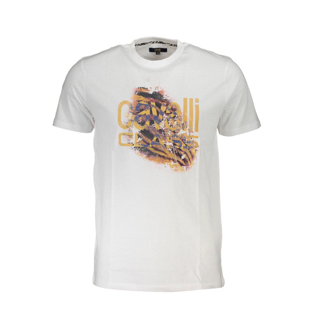 Cavalli Class White Cotton T-Shirt