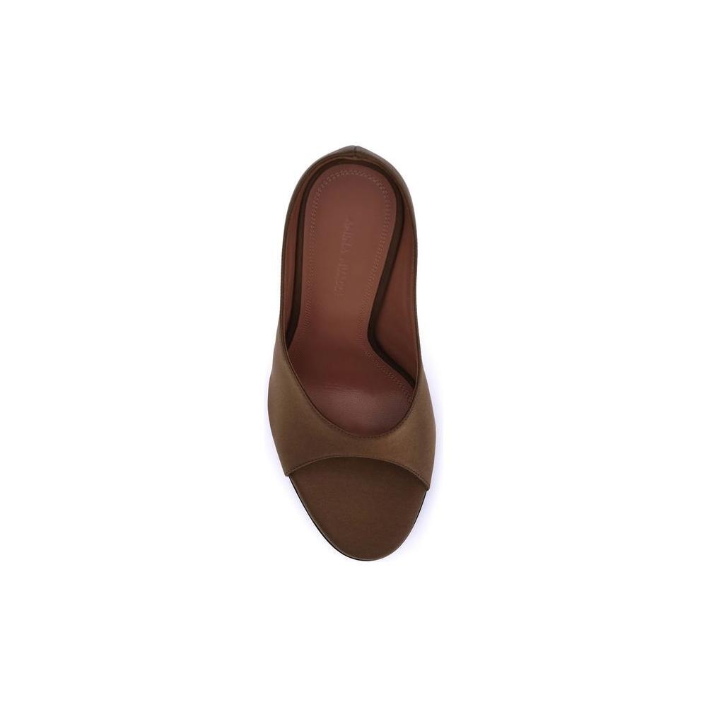 Amina Muaddi Anok satin Sandals AM-14S363455ANOMOCHA-EU40/US10
