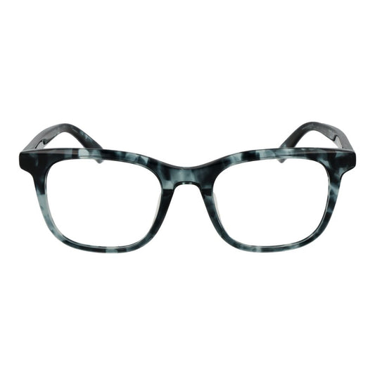 Guess Blue Men Glasses Frame with blue acetate full-rim and spring hinge, rectangle style, size 50-20-145, includes branded case.