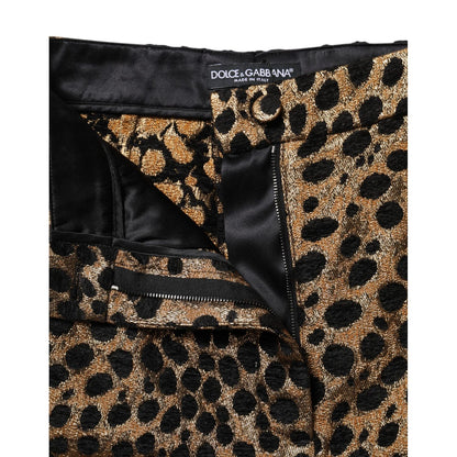 Dolce & Gabbana Brown Leopard High Waisted Hot Pants Shorts