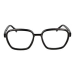 Guess Black Men Glasses Frame, black square full-rim plastic eyewear, 53-18-145, with demo lenses, spring hinge, branded case included.