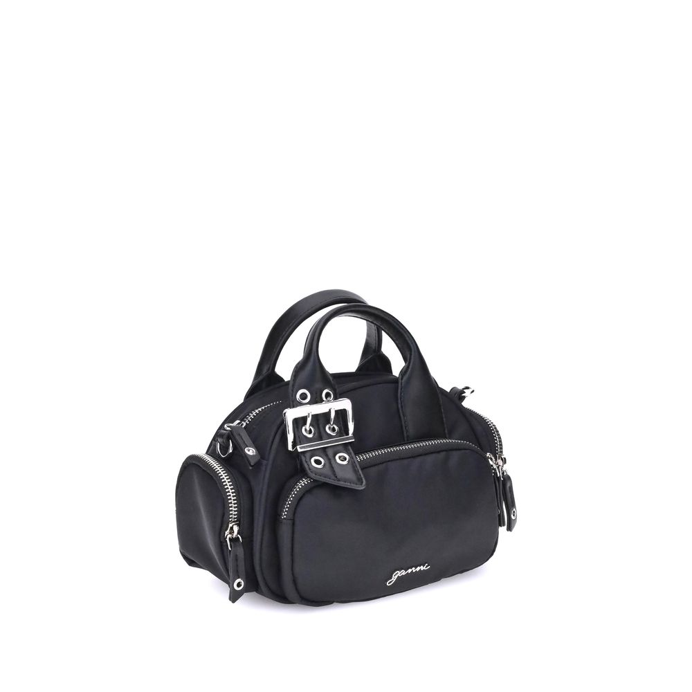 Front view with bag zipped and handles upright.