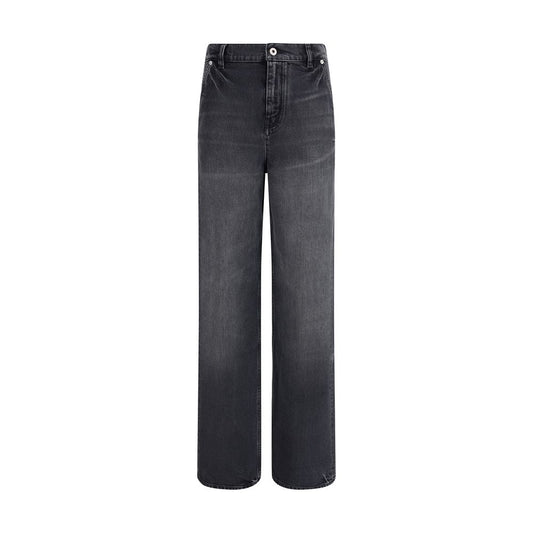 Kenzo Black Cotton Straight-Leg Jeans