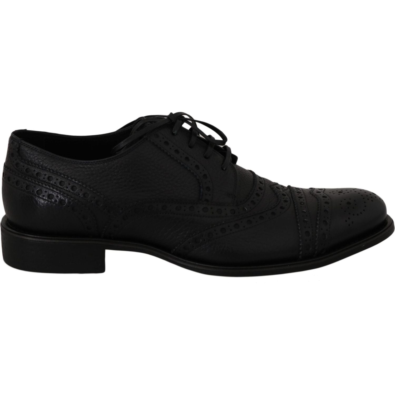 Dolce & Gabbana Blue Leather Wingtip Oxford Dress  Shoes