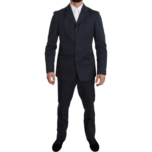 Romeo Gigli Elegant Blue Two-Piece Suit Suit Romeo Gigli Black