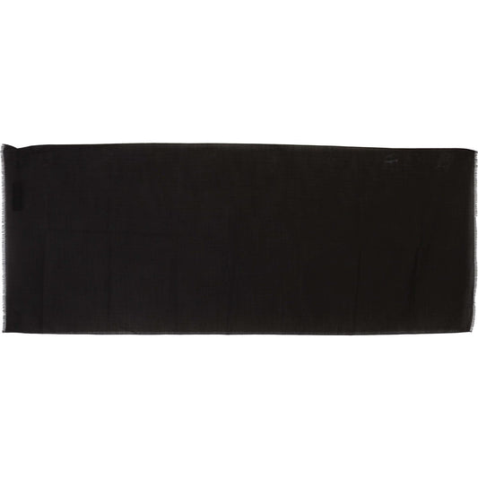Dolce & Gabbana Elegant Striped Wool Men's Scarf Wool Wrap Shawls Dolce & Gabbana Black