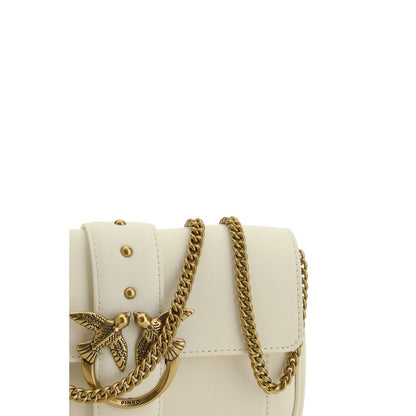 PINKO White Calf Leather Bos Taurus Shoulder Bag 1728,72470364320,Bags,New with tags,PINKO,Shoulder Bags - Bags,Shoulder Bags - Women - Bags,White,Women,Women - Bags