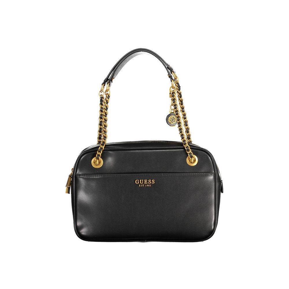 Front view with bag zipped and handles upright.