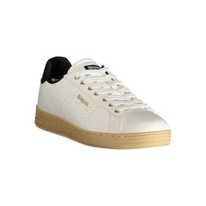 Blauer Bianco Polyurethane Men Sneaker 1728,67403481248,Athletic - Sneakers - Shoes,Blauer,EU46,Men,New with tags,Shoes,Sneakers - Shoes,White