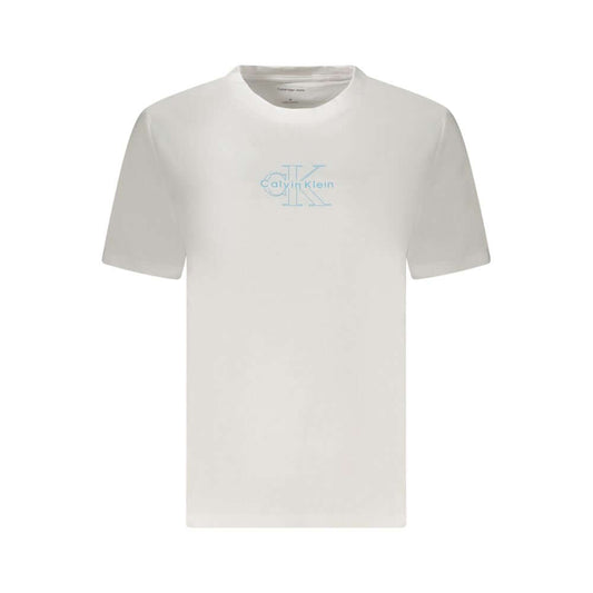Calvin Klein White Cotton Tops & T-Shirt CA-39020-L
