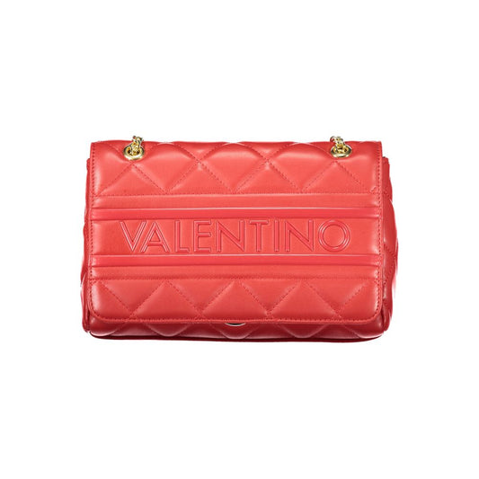 Mario Valentino Red Polyethylene Women Handbag with chain detail and logo