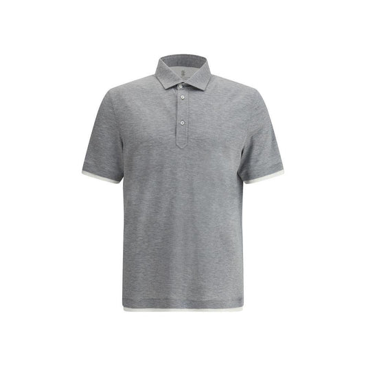 Brunello Cucinelli Silk Polo Shirt BR-MH8363966CNZ17-L